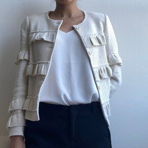 Club Monaco | Women’s Ruffle Tweed Jacket Size 2